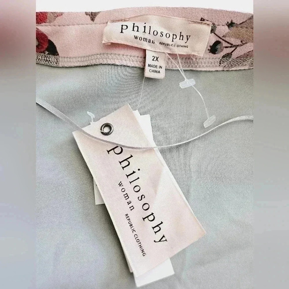 Philosophy Pink Floral 3/4 Sleeve Open Jacket - Picture 10 of 14